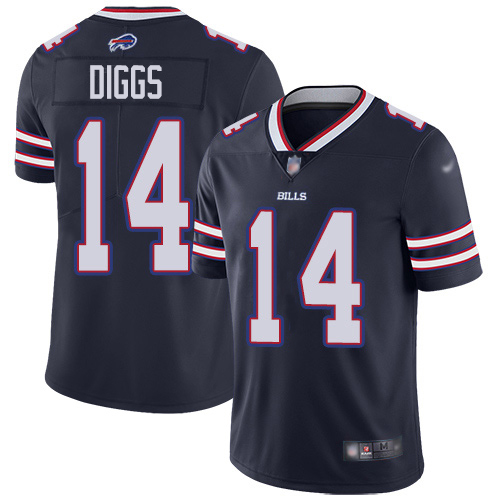Nike Bills #14 Stefon Diggs Navy Youth Stitched NFL Limited Inverted Legend Jersey